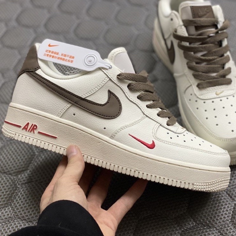 Giày Air Force 1 Vệt Nâu,Giày Sneaker AF1 Nam Nữ Bản Đẹp,Da xịn Đế Air