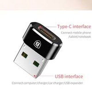 Hạt OTG BASEUS CAAOTG USB to Type-C (Chính hãng - Bảo hành 03 tháng)