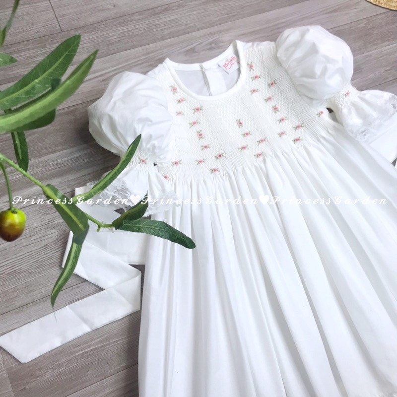 ĐẦM SMOCK TRẮNG SIÊU PHẦM FULL BOX