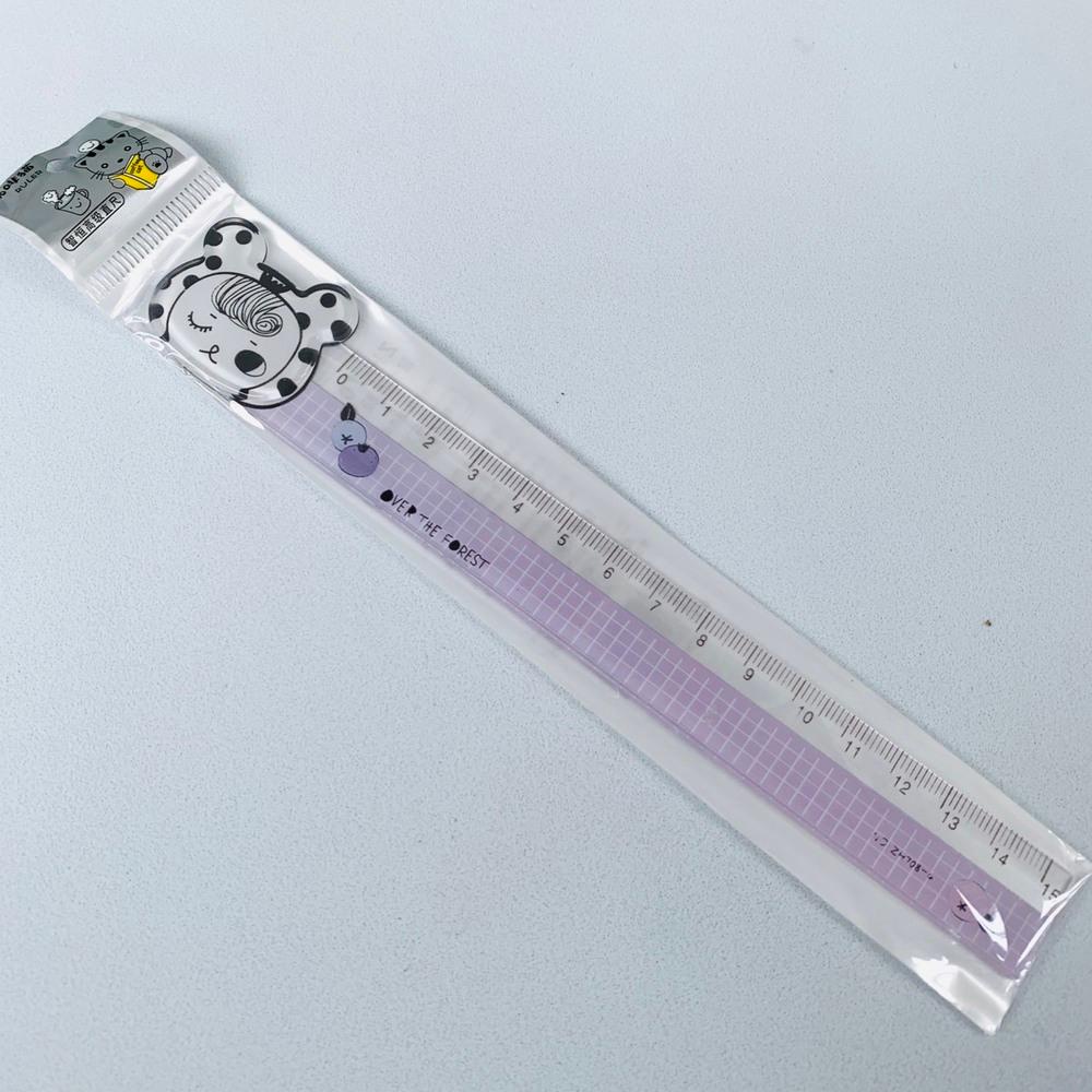 Thước nhựa học sinh 15cm hình con vật cute dễ thương