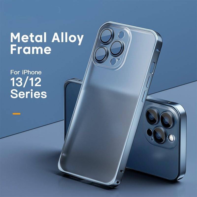 Ốp Điện Thoại Siêu Mỏng Khung Kim Loại Nhôm Cho Iphone 12 Mini 13 Pro Max
