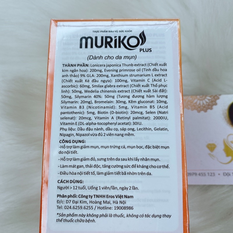 Muriko plus viên uống giảm mụn Nhật Bản | BigBuy360 - bigbuy360.vn
