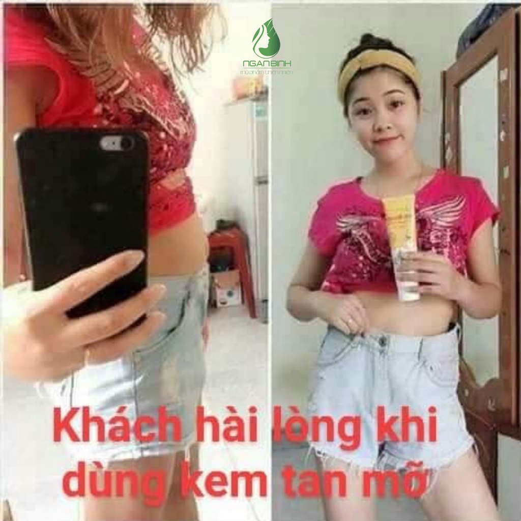 Kem tan mỡ Ngân Bình làm giảm mỡ bụng sau sinh, mỡ đùi, bắp tay, mỡ thừa trên cơ thể nhanh chóng, da săn chắc