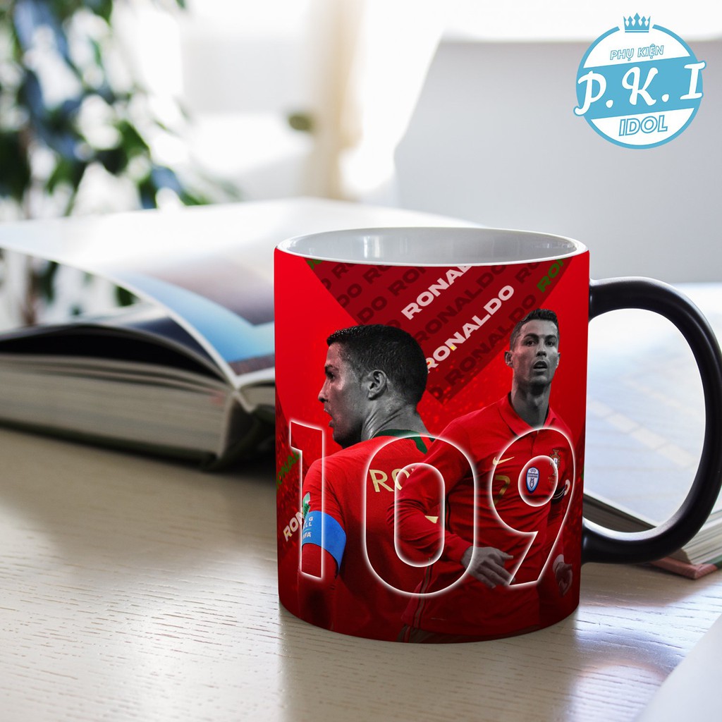 Cốc Sứ Uống Cafe In Hình Khoảnh Khắc Euro - Cầu Thủ Cristiano Ronaldo