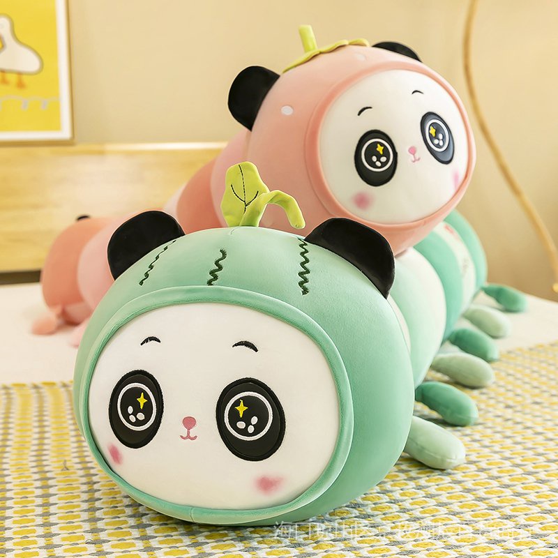 Gối Ôm Mô Hình Sâu Bướm Hoạt Hình Màu Xanh Lá Dễ Thương Dành Cho Trẻ Em