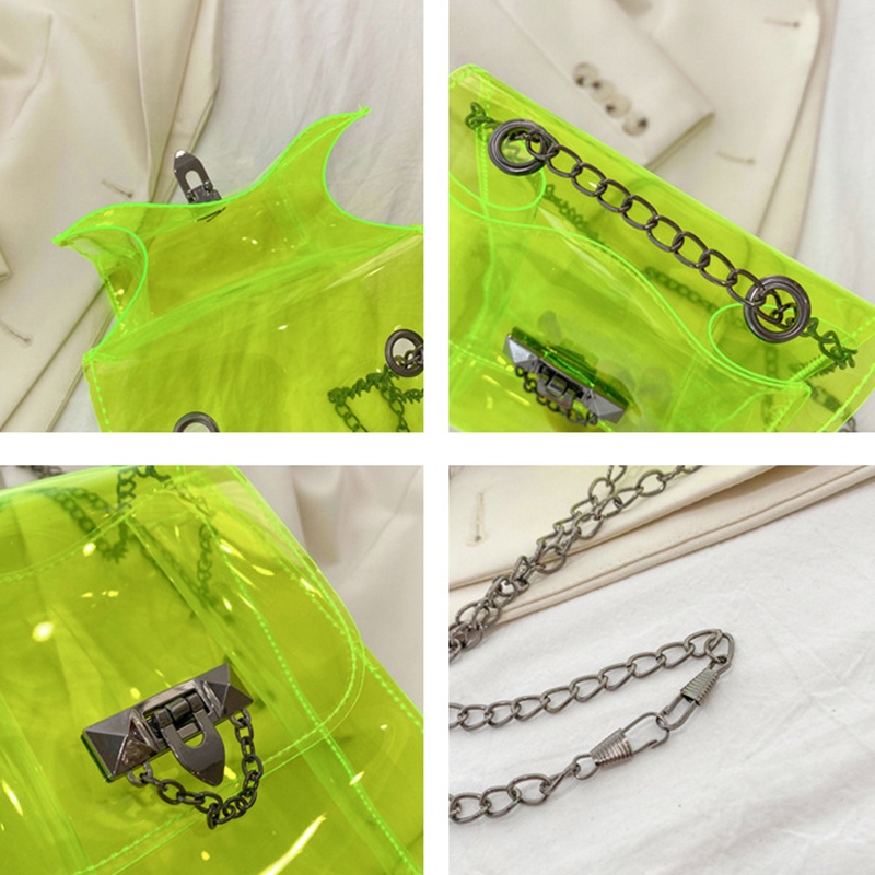 Túi đeo chéo IELGY hình vuông màu kẹo có khóa gài thời trang đường phố cao cấp