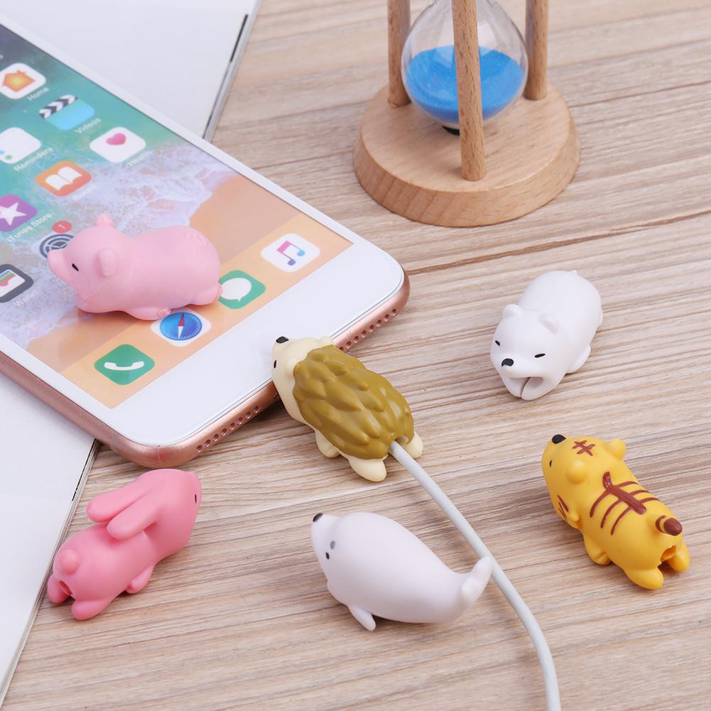 Đầu PVC hình động vật bảo vệ đầu dây cáp dữ liệu USB chống đứt