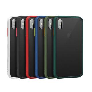 Ốp điện thoại viền silicon cứng và mặt nhám trong suốt cho Iphone X/XR/XS/XS MAX