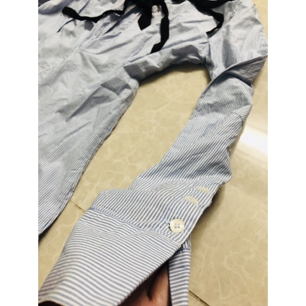 Đầm sơ mi nơ lưng