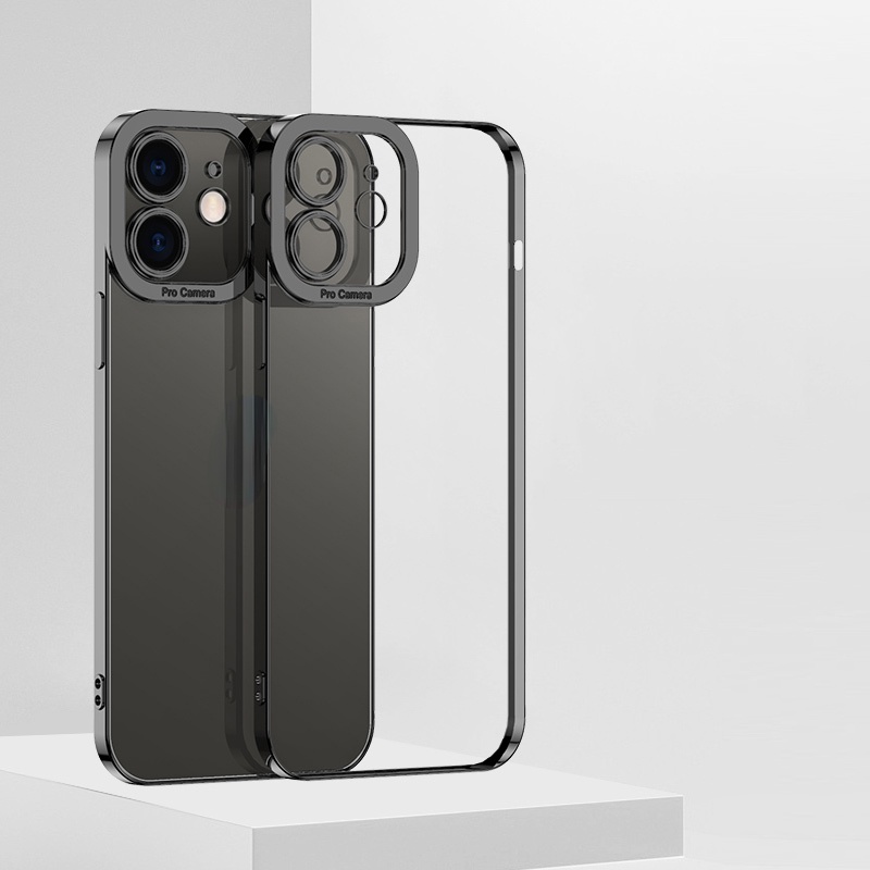 Ốp Điện Thoại TPU Mềm Trong Suốt Viền Mạ Điện Cho iPhone 13 12 11 Pro 13 Pro Max 12 Pro
