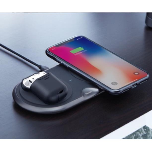 Bao Silicone bảo vệ tích hợp sạc không dây Baseus Wireless Charger dùng cho tai nghe Apple Airpods