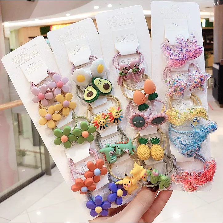 Combo 5 dây cột tóc họa tiết đáng yêu (T05, T06)