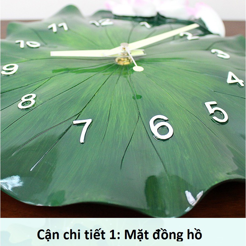 Đồng hồ treo tường sen cá LIÊN HOA LÝ NGƯ ĐỒ