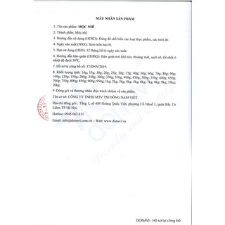 Mộc nhĩ đen Donavi