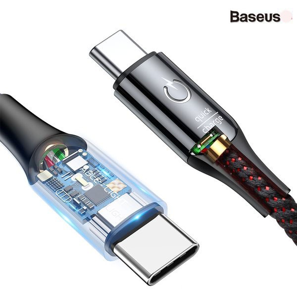 Cáp Sạc Tự Ngắt Siêu Nhanh Baseus Explorer Series Gen2 Auto Power-Off 100W (USB to Type-C, Fast Charging &amp; Data Cable)