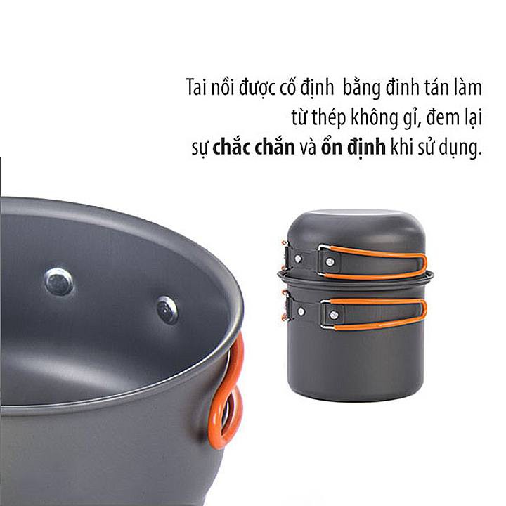 [CHÍNH HÃNG] Bộ Nồi Treo 4 chiếc cho Cắm Trại, Dã Ngoại, Phượt, Picnic Xếp Gọn Siêu nhẹ NatureHike NH18T018-G