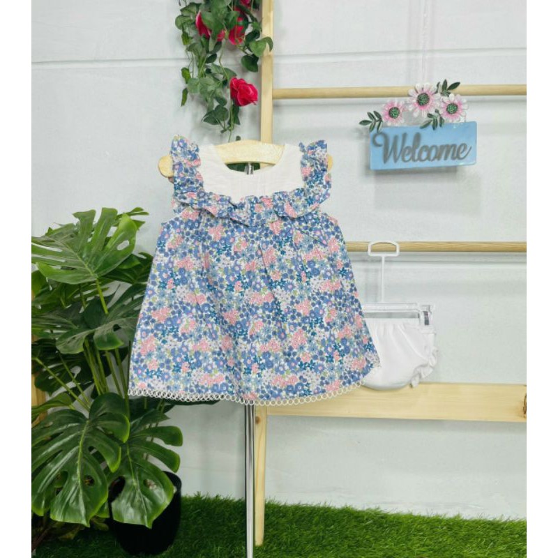 MẪU ĐẦM HOA NHÍ MÙA HÈ CHO BABY GIRL KÈM CHIP XINH