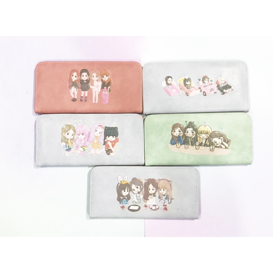Ví Blackpink da lộn dạng dài VLDI2 bóp cầm tay cute dễ thương