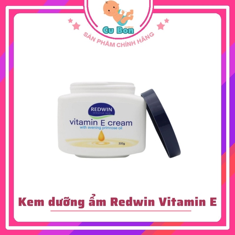 Kem dưỡng da mặt toàn thân REDWIN Vitamin E Cream 300g của úc giúp làn da trắng sáng mịn màng chăm sóc giữ ẩm tự nhiên