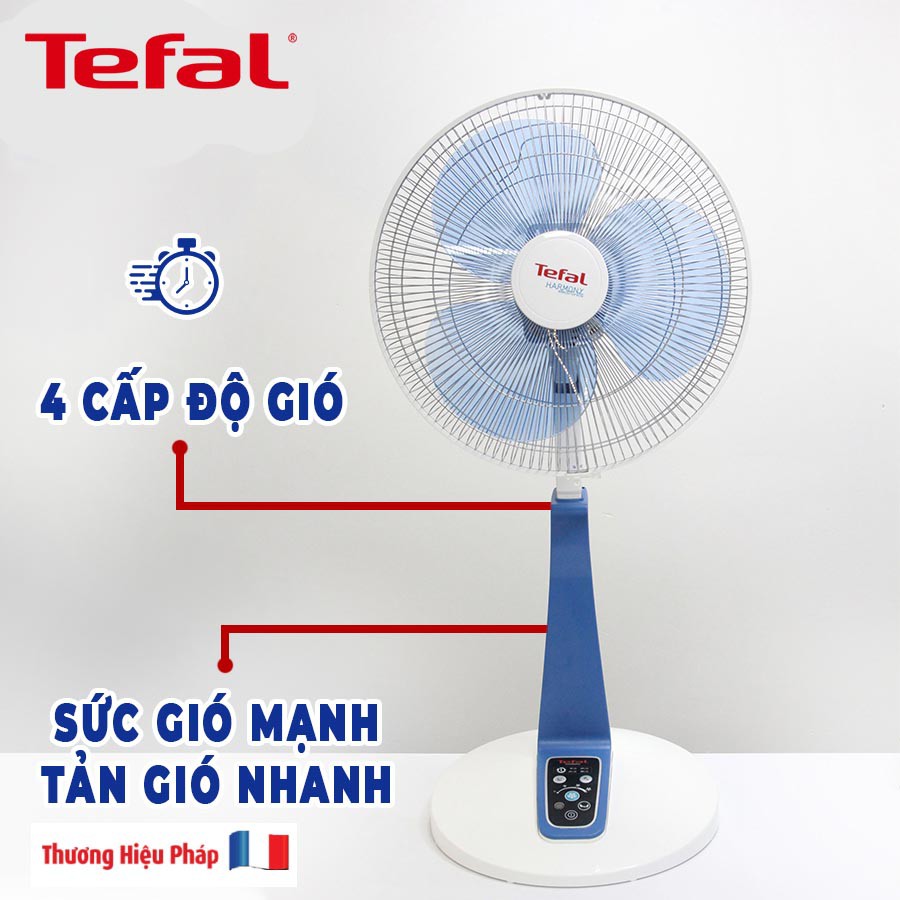 Quạt Lửng Tefal VF3660-71 Công Suất 55W Kèm Điều Khiển Từ Xa - Hàng Chính Hãng, Bảo Hành 24 Tháng