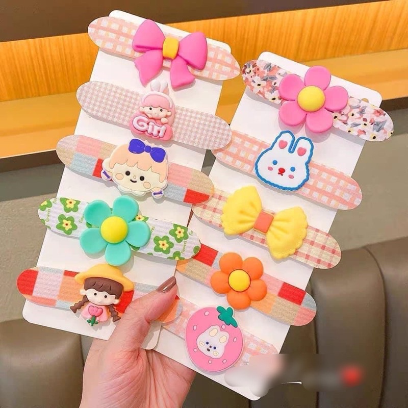 SÉT 10 BĂNG ĐÔ DÁN TÓC CHO BÉ NHIỀU HÌNH