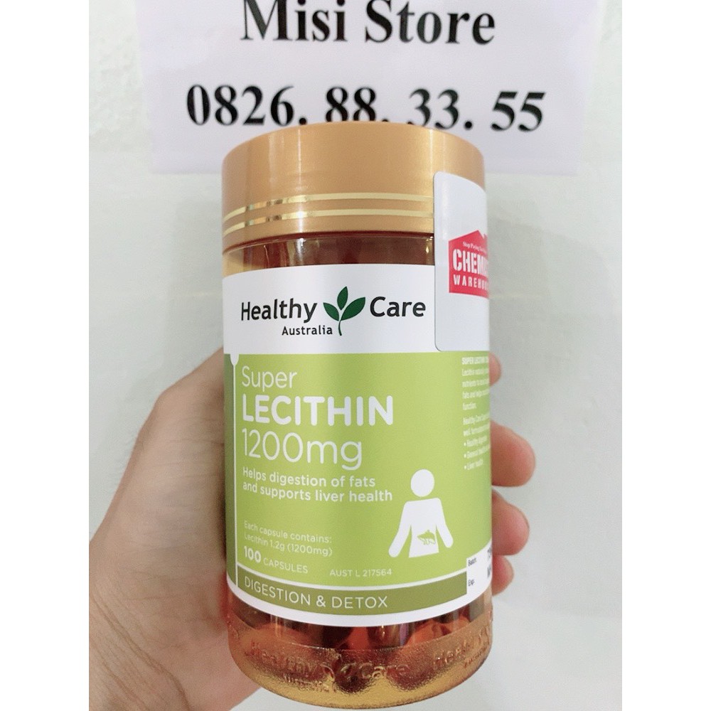 (Tem Chemist) Tinh chất Mầm đậu nành Lecithin Healthy Care 100 viên (Mẫu mới)