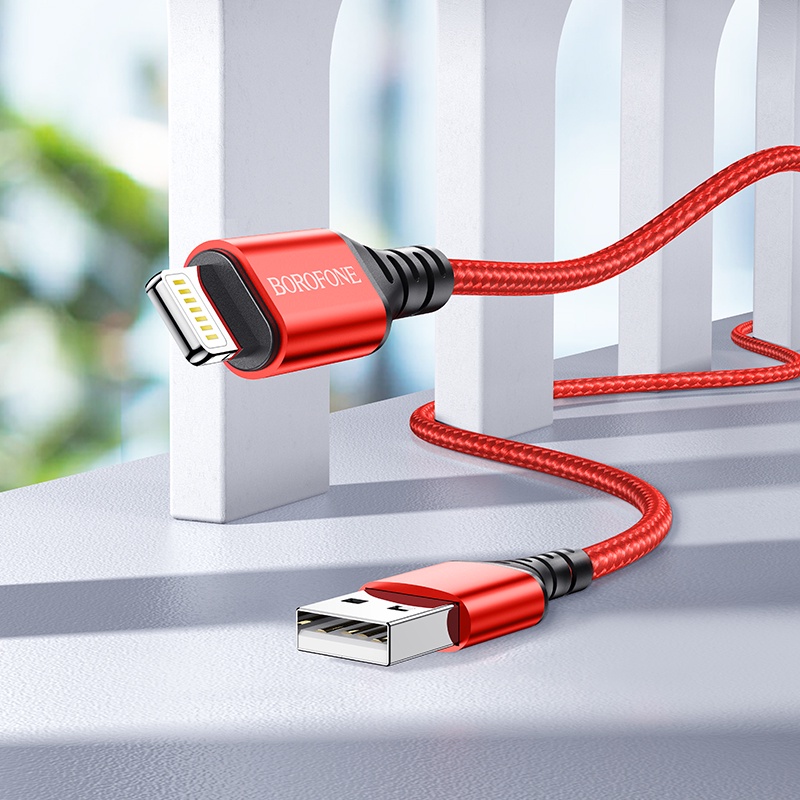 Cáp sạc nhanh BOROFONE BX54 tuỳ chọn 3 cổng sạc typeC / LN / microUSB - bọc dù chống gập chống đứt (Màu ngẫu nhiên)