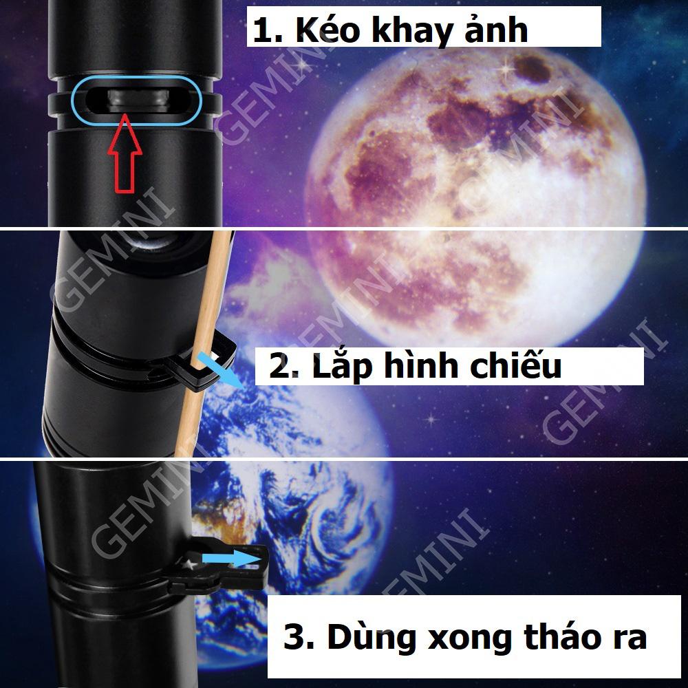 Đèn chiếu ngủ đèn chiếu trang trí led hình trái đất mặt trăng siêu đẹp và lãng mạng mã DC1 Gemini Shop