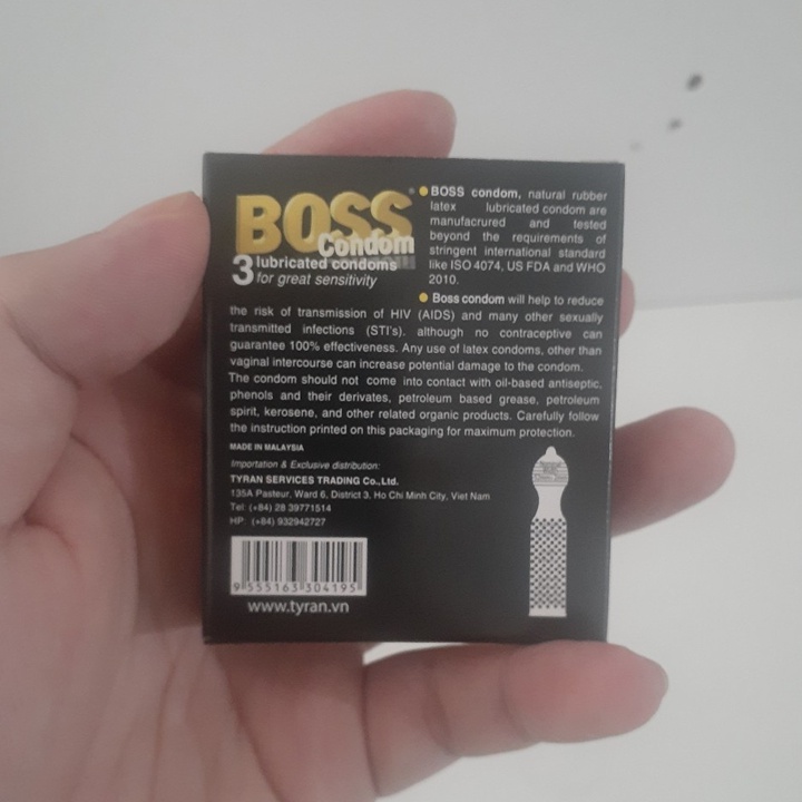 [Combo Cực Rẻ] 5 Hộp Bao Cao Su Boss 4 In 1 (Hộp 3C) – Bcs Gân Gai &amp; Kéo Dài Thời Gian. Cho Cuộc Yêu Thêm Phần Hứng Khởi