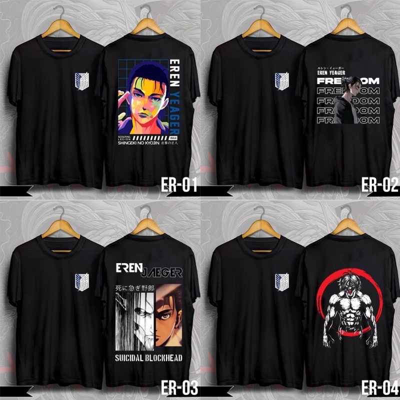 Áo thun Eren Yeager Attack on Titan, áo phông attack on titan nam nữ đủ size mới nhất