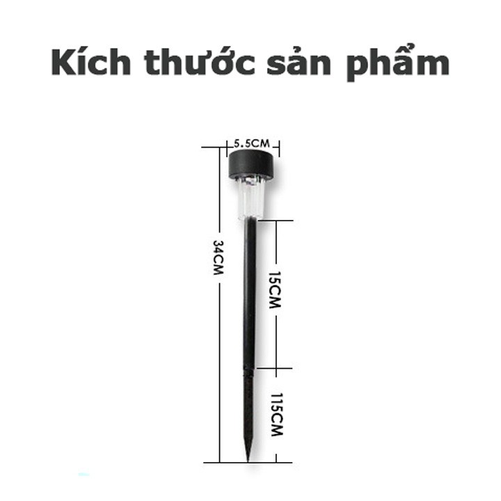 Đèn Cắm Đất Năng Lượng Mặt Trời Trang Trí Sân Vườn ❤️RẺ VÔ ĐỊCH❤️ Đèn Bằng Thép Không Gỉ Led Tự Đổi Màu