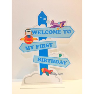 Standee  cây Wellcome chủ đề máy bay