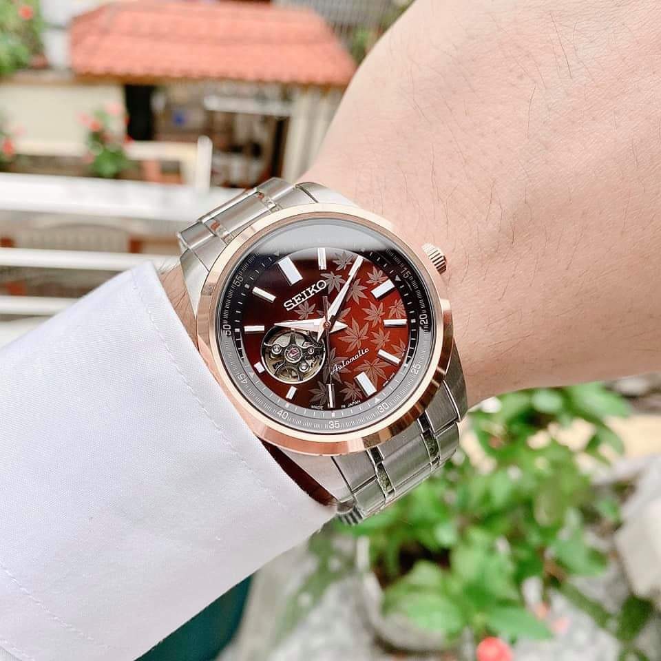 Đồng hồ nam Seiko Autumn Japan Limited 2020 Open Heart SCVE056