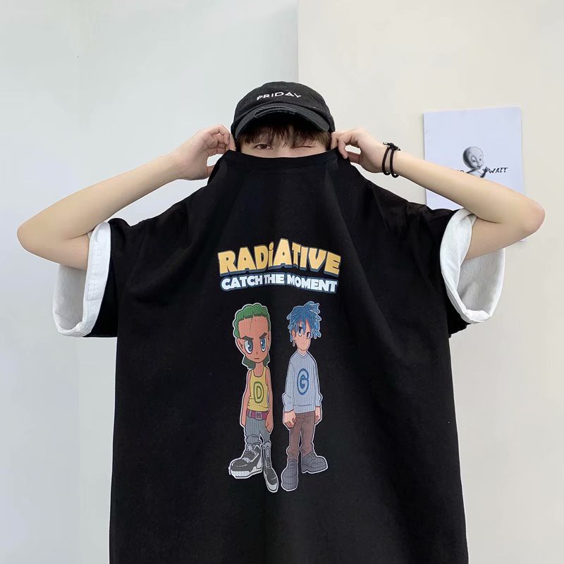 Áo Thun Tay Ngắn In Hình Anime Thời Trang Unisex