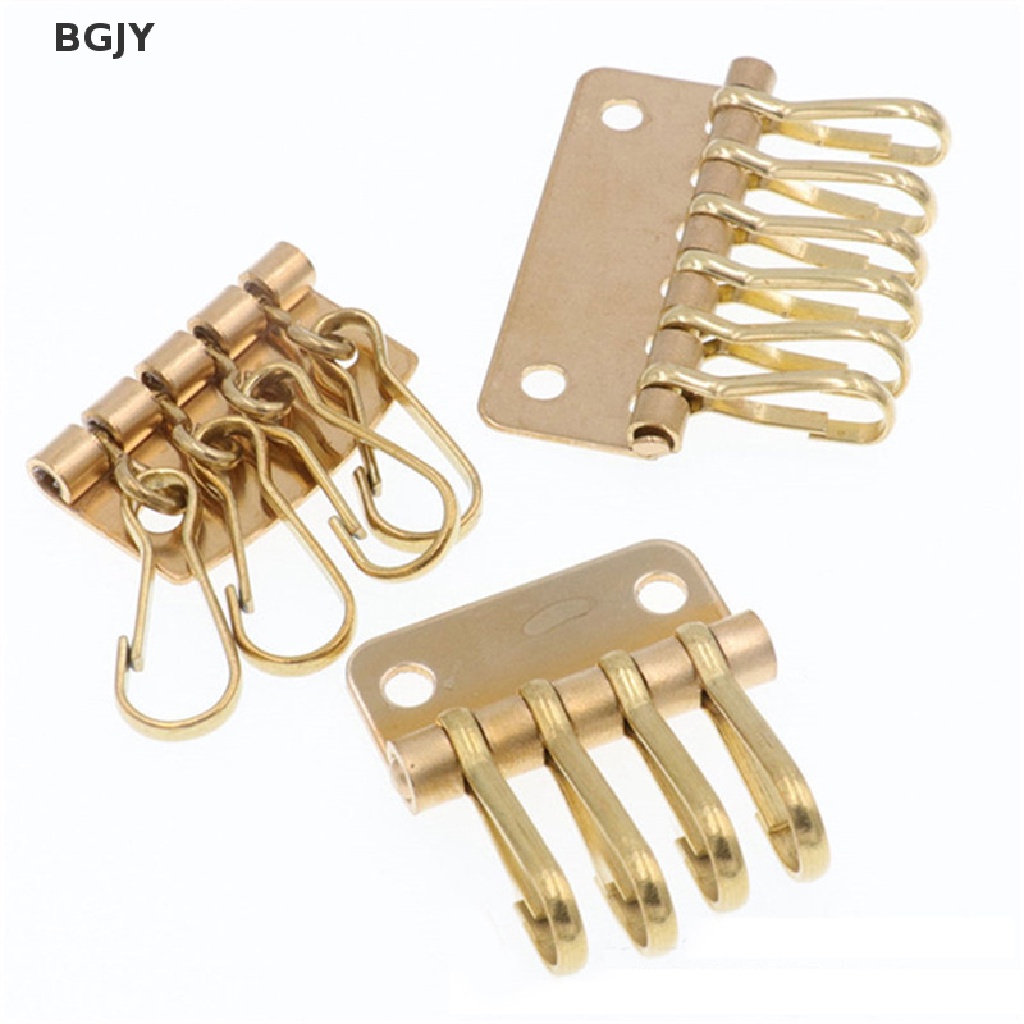 BGJY Brass Metal Key Row Rivet Hook Organizer Holder Leather Craft Key Case Hardware NEW