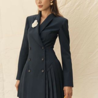 Đầm vest nữ kiểu xếp ly