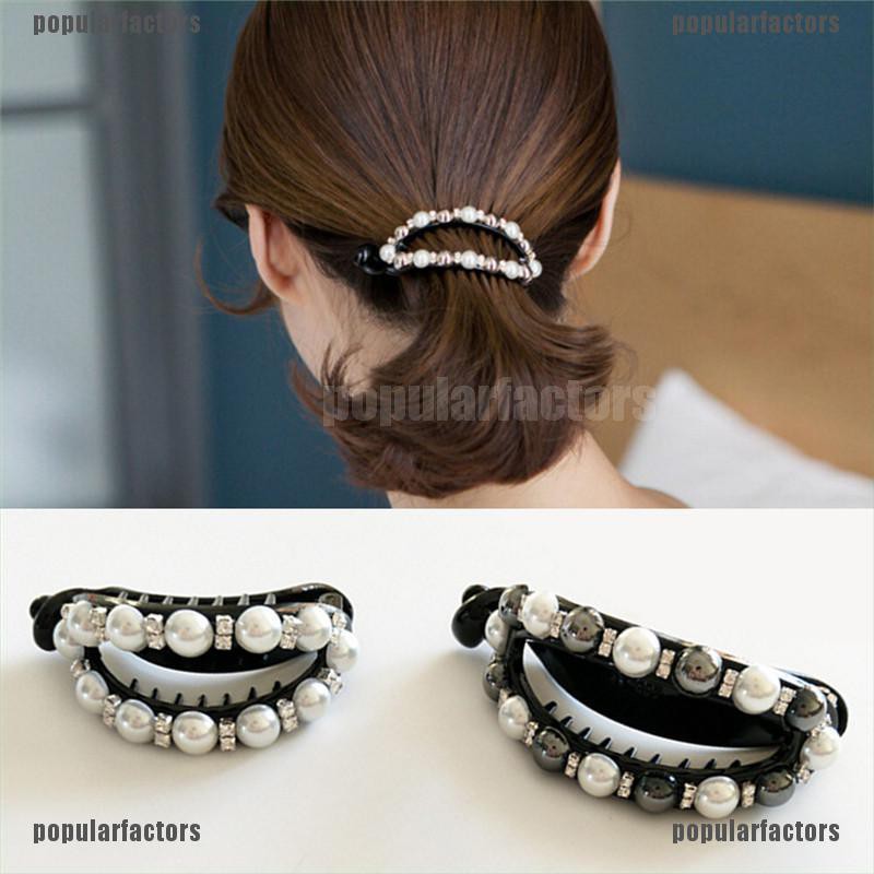 Kẹp Tóc Giả Đính Ngọc Trai Thanh Lịch