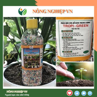 Phân bón NPK Tropi 15-15-15 chuyên cho cây cảnh và hoa-nongnghiepvn