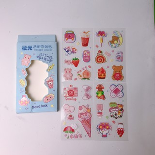 ⚡️BỘ 6 MIẾNG STICKER DÁN SỔ, ĐIỆN THOẠI CUTE⚡️
