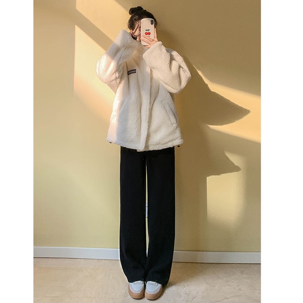 Quần dài ống rộng lưng cao thời trang năng động trẻ trung cho nữ