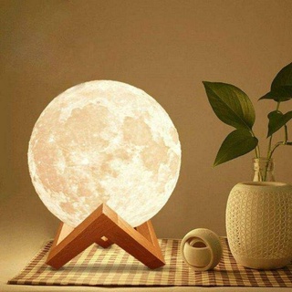 Đèn led để bàn hình mặt trăng 3d