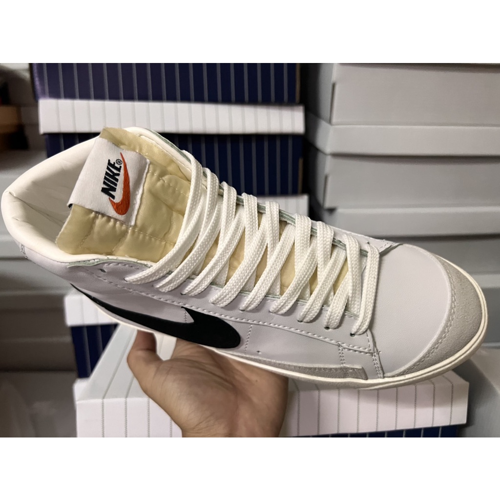 Giày Sneaker N.I.K.E Blazer Mid 77 Vintage White Black Cao Cổ Nam Nữ full Size 36-43 hộp bill đầy đủ