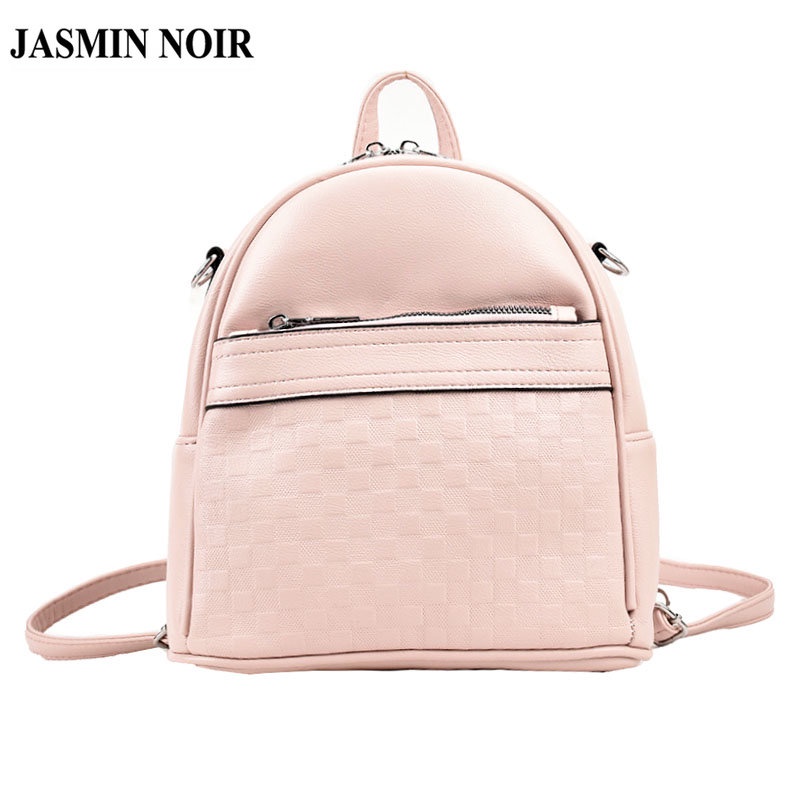 Balo đi học JASMIN NOIR họa tiết caro đơn giản thời trang dành cho nữ
