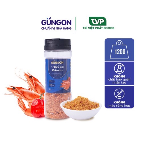 Muối tôm Habanero GUNGON từ muối khoáng chấm trái cây rau củ đồ luộc 120g