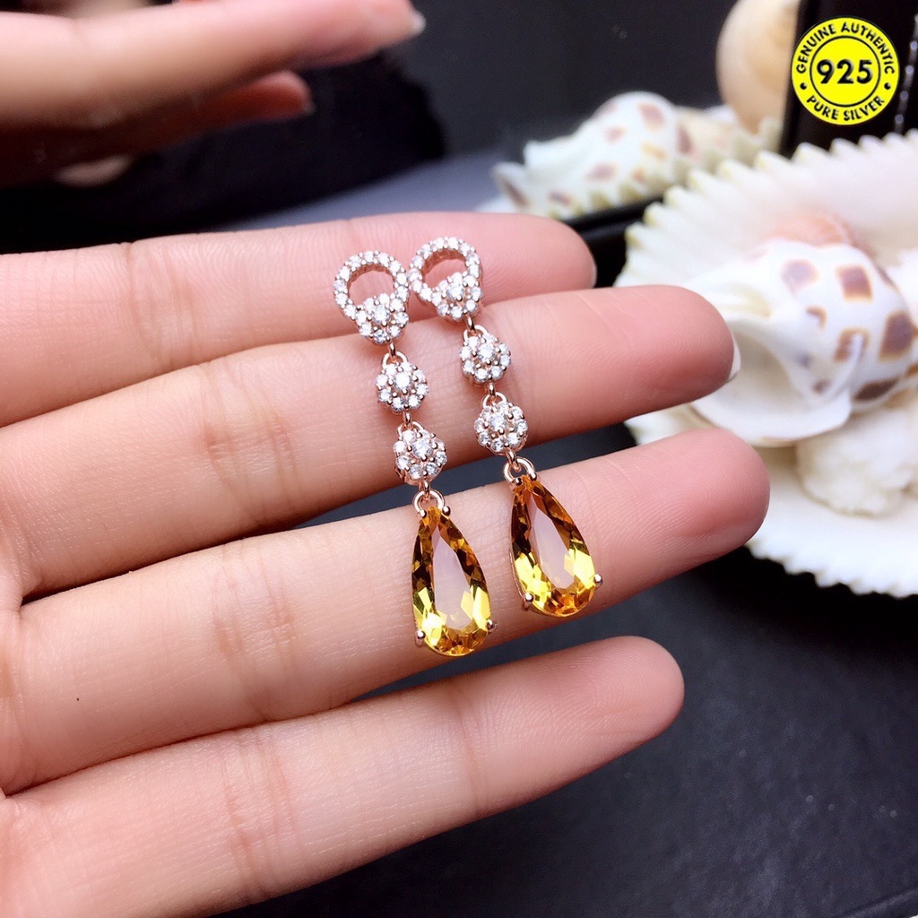 (MỚI) Bông tai dài đính đá sang trọng
