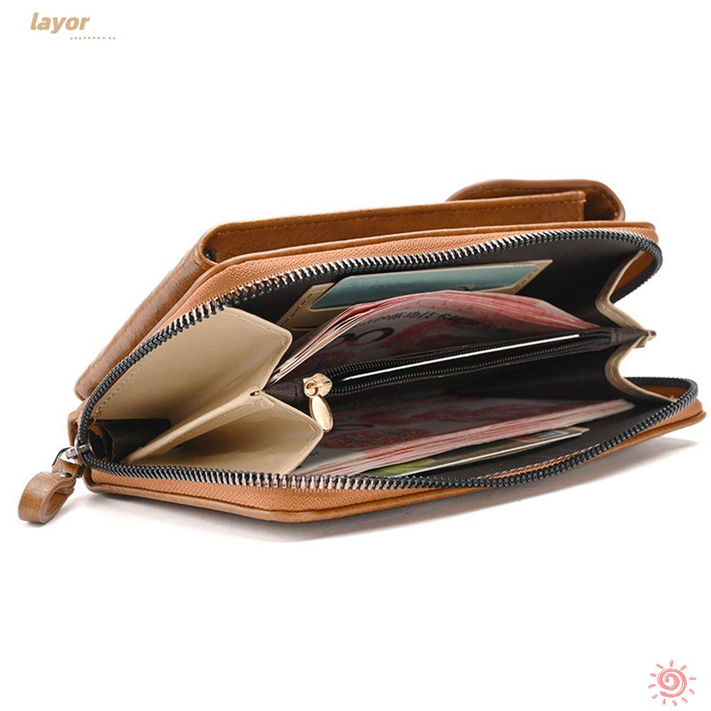 [LAY] Fashion Women Bag Small Size Money Purse Cell Phone Bags Mini Pouch Bag Crossbody Shoulder Strap Crossbody Purse Large Capacity Card Wallet Rich Function Mobile Phone Bag/Multicolor