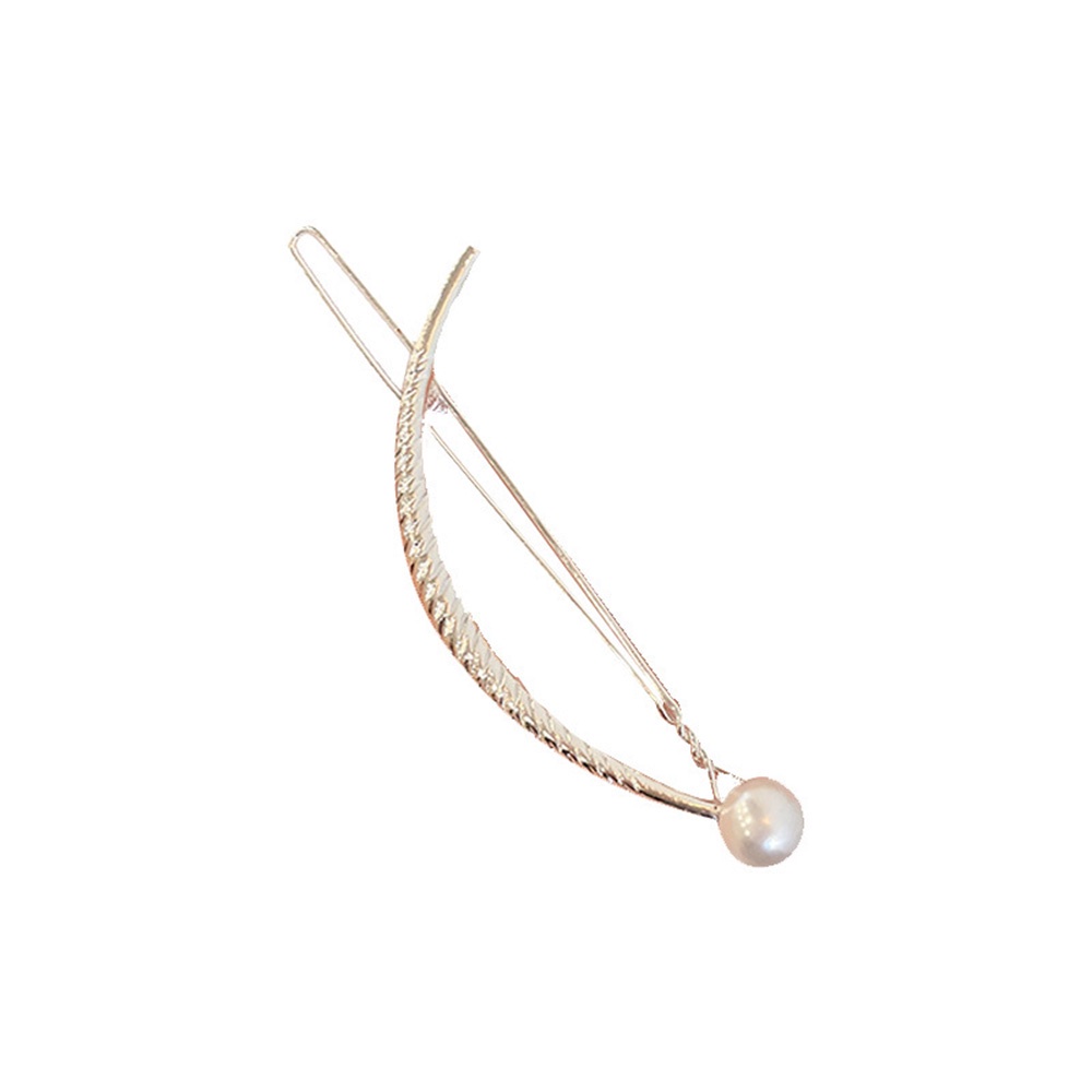 Kẹp Tóc Đính Ngọc Trai Màu Vàng/Bạc Hình Đầu Ếch Phong Cách Hàn Quốc Thời Trang Mùa Hè Xinh Xắn