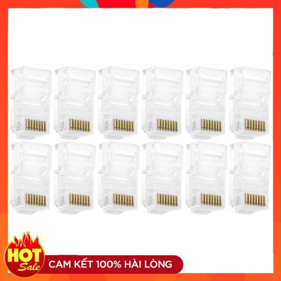 [Chính Hãng] Hộp 50 chiếc hạt mạng RJ45 cho dây cat5 chân đồng mạ vàng Ugreen 020331 - Hàng Chính Hãng