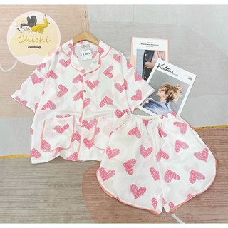 Đồ ngủ pijama DƠI đùi chất lụa Mango hoạt hình dễ thương