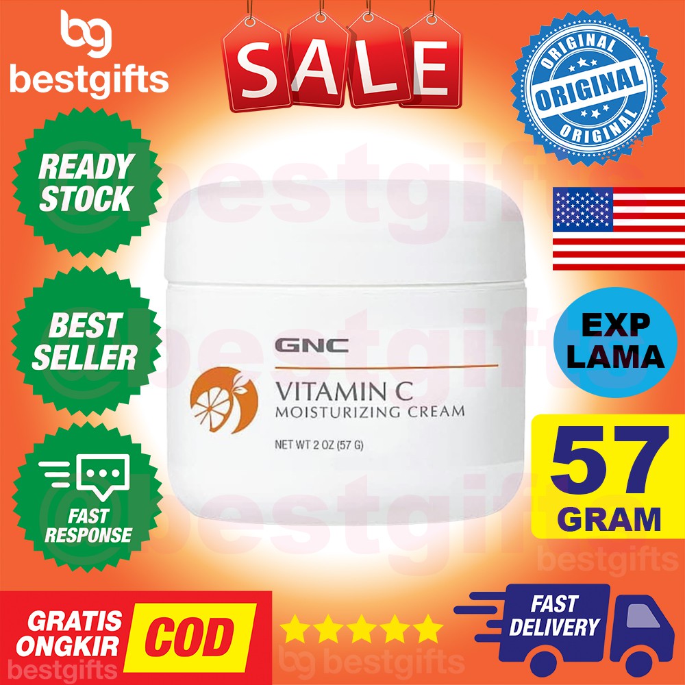 Gnc (hàng Mới Về) Kem Dưỡng Da Mặt Vitamin C Collagen 57 Grams